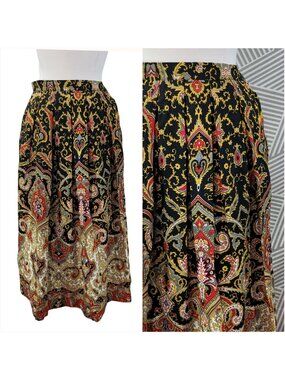 Vtg Susan Bristol Skirt 6 Small Academia Royalcore Floral long midi Whimsigoth